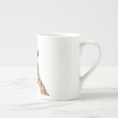 Grappige Giraffe Bone China Mok Glimlach - Aangepa (Rechts)