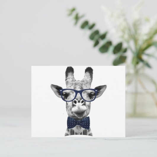  grappige Giraffe Briefkaart (Staand voorkant)