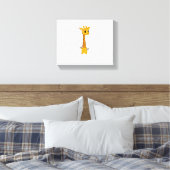 Grappige Giraffe Camelopard Til Gym Motivatie Canvas Afdruk (Insitu (Slaapkamer))