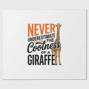 Grappige Giraffe Citaat Vintage Vector T-Shirt Ont Cadeaupapier