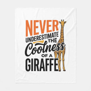 Grappige Giraffe Citaat Vintage Vector T-Shirt Ont Fleece Deken