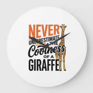 Grappige Giraffe Citaat Vintage Vector T-Shirt Ont Grote Klok