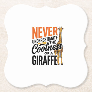 Grappige Giraffe Citaat Vintage Vector T-Shirt Ont Kartonnen Onderzetters