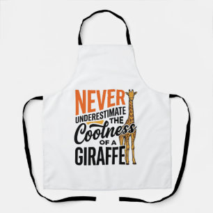 Grappige Giraffe Citaat Vintage Vector T-Shirt Ont Schort
