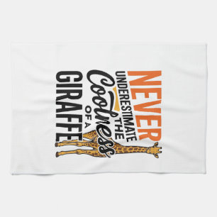Grappige Giraffe Citaat Vintage Vector T-Shirt Ont Theedoek