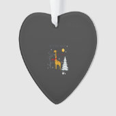 Grappige Giraffe De Meest Wonderevolle Tijd Kerstm Ornament (voorkant)