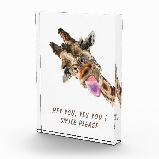 Grappige Giraffe Desk Accessoires Fotoblokken (Rechts)