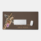 Grappige Giraffe Desk Mat met aangepaste tekst en (Keyboard & Muis)