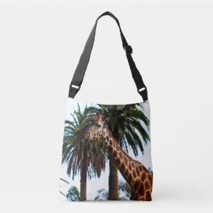 Grappige Giraffe Die Een Framboos Geef, Crossbody Tas