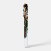 Grappige Giraffe Die Een Framboos Geef, iPhone Hoesje (Linkerkant)