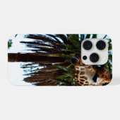 Grappige Giraffe Die Een Framboos Geef, iPhone Hoesje (Achterkant horizontaal)