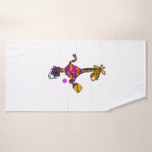 Grappige Giraffe die Pickleball speelt Badhanddoek (Badhanddoek)