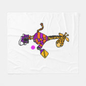 Grappige Giraffe die Pickleball speelt Fleece Deken (Voorkant (Horizontaal))