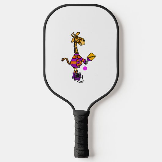 Grappige Giraffe die Pickleball speelt Paddle (Voorkant)