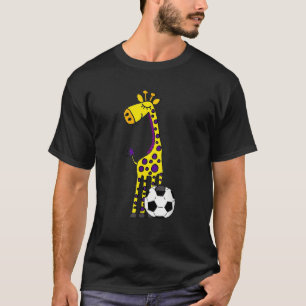 Grappige Giraffe die voetbal speelt T-shirt