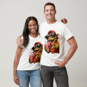 Grappige Giraffe Drink Mode T-shirt   (Unisex)