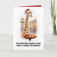 Grappige Giraffe Drinkende Grap Kerstmis