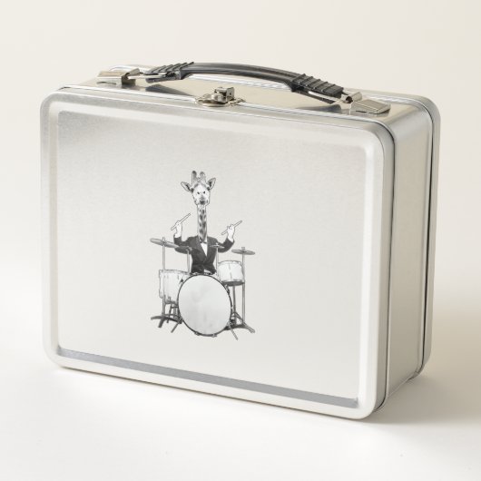 Grappige Giraffe Drummer Drummer Drumset Drumsti (Voorkant)