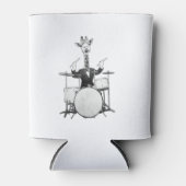 Grappige Giraffe Drummer Drummer Drumset Drumsti Blikjeskoeler (Voorkant)