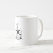 Grappige Giraffe Drummer Drummer Drumset Drumsti Koffiemok (Voorkant rechts)