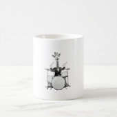 Grappige Giraffe Drummer Drummer Drumset Drumsti Koffiemok (Center)