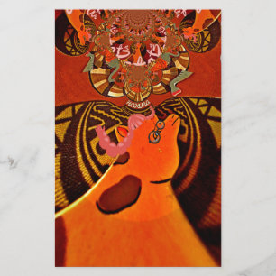 Grappige Giraffe: een caleidoscopische Afrikaanse  Briefpapier