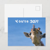 Grappige Giraffe Gefeliciteerd met je 30e verjaard Briefkaart (Voorkant / Achterkant)