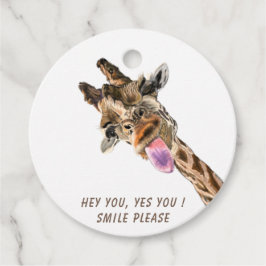 Grappige Giraffe Gift Labels Glimlach - Aangepaste