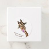 Grappige Giraffe Gift Labels Glimlach - Aangepaste (In situ)