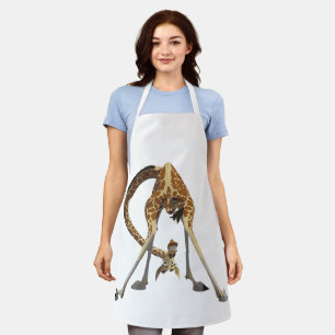 Grappige Giraffe Grafiek – Mooie & Coole Dieren On Schort
