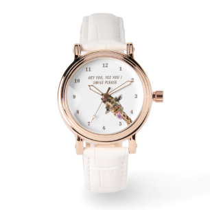 Grappige Giraffe Horloge