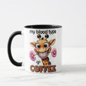 Grappige Giraffe Humor Dierenliefhebber Cadeau Mok (Links)