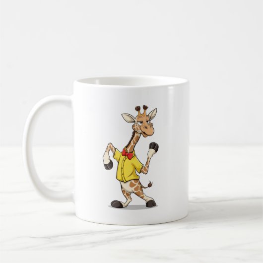 Grappige Giraffe illustratie Koffiemok (Links)