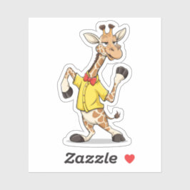 Grappige Giraffe illustratie Sticker