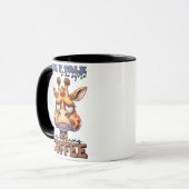 Grappige Giraffe Illustratie voor Giraffe Liefhebb Mok (Voorkant links)