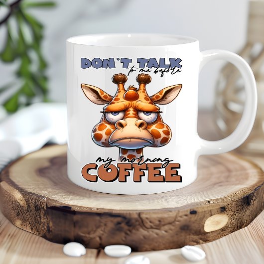 Grappige Giraffe Illustratie voor Giraffe Liefhebb Mok