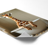 Grappige giraffe in bad poster (Hoek)