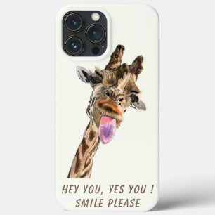 Grappige Giraffe iPhone Case - Aangepaste tekst