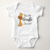 Grappige Giraffe: Je wedt Giraffe ik ben Schattige Romper (Voorkant)