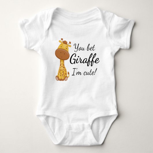 Grappige Giraffe: Je wedt Giraffe ik ben Schattige Romper (Voorkant)