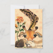 Grappige Giraffe Jubileum Kaart (Achterkant)
