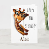 Grappige Giraffe Kinderen Verjaardagskaart Kaart (Voorkant)