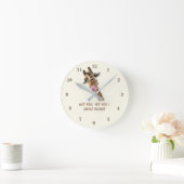 Grappige Giraffe klok met aangepaste tekst en kleu (Huis)