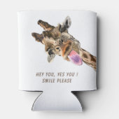 Grappige Giraffe Koelbox Glimlach - Aangepaste tek Blikjeskoeler (Achterkant)