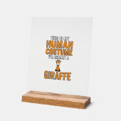 Grappige Giraffe Kostuum Vector T-shirt Ontwerp_1 Acryl Bord (Hoek)