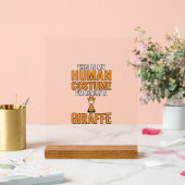 Grappige Giraffe Kostuum Vector T-shirt Ontwerp_1 Acryl Bord (Huwelijk)