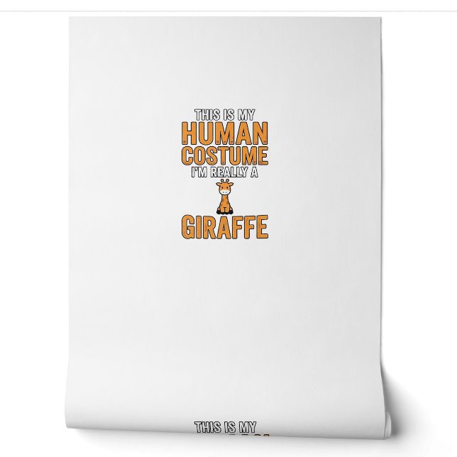 Grappige Giraffe Kostuum Vector T-shirt Ontwerp_1 Behang (Afrollen)