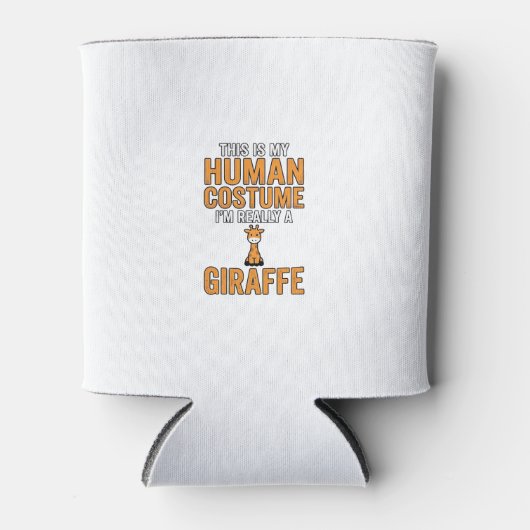 Grappige Giraffe Kostuum Vector T-shirt Ontwerp_1 Blikjeskoeler (Voorkant)