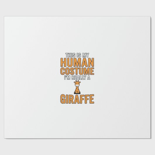 Grappige Giraffe Kostuum Vector T-shirt Ontwerp_1 Cadeaupapier (Vlak)