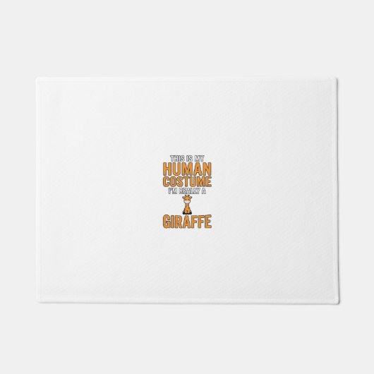 Grappige Giraffe Kostuum Vector T-shirt Ontwerp_1 Deurmat (Voorkant)
